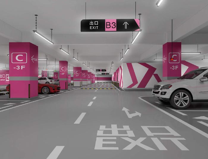 寫(xiě)字樓地下停車場(chǎng)效果圖